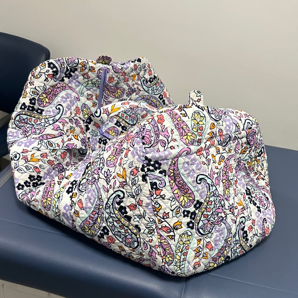 Vera Bradley Paisley Quilted Travel Tote - Purple Multi - Picture 3 of 4